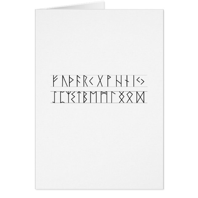 Runesの年長者Futhark (正面)