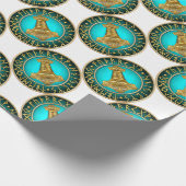 Runes -トールのハンマー-ティール（緑がかった色） ラッピングペーパー (角)