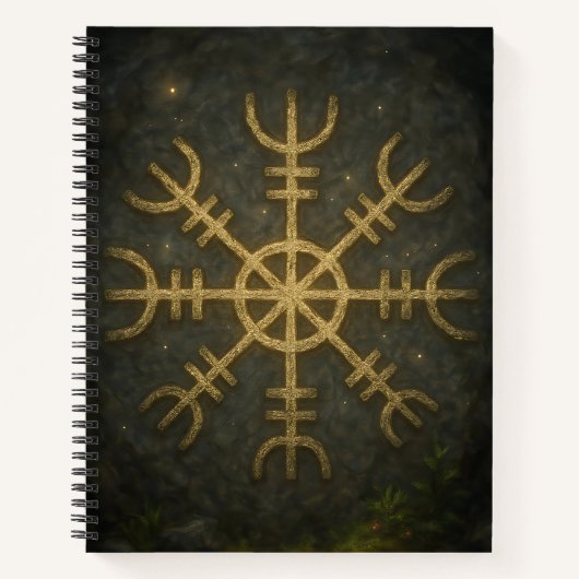 Runestone AEgishjalmur – 古代ノーズの保護S ノートブック (正面)