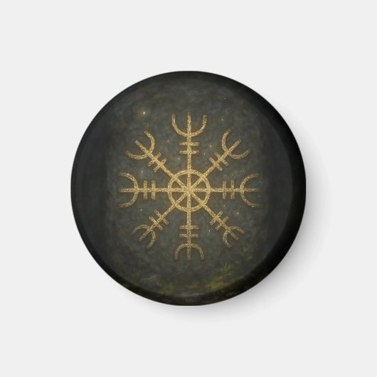 Runestone AEgishjalmur – 古代ノーズの保護S マグネット (正面)