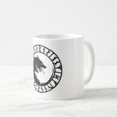 Runicものすごいオオカミのバイキングのnorseの北欧人のrunes コーヒーマグカップ (正面右)