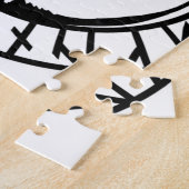 Runicものすごいオオカミのバイキングのnorseの北欧人のrunes ジグソーパズル (側面)