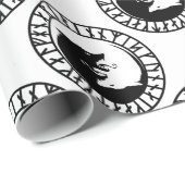 Runicものすごいオオカミのバイキングのnorseの北欧人のrunes ラッピングペーパー (ロールコーナー)