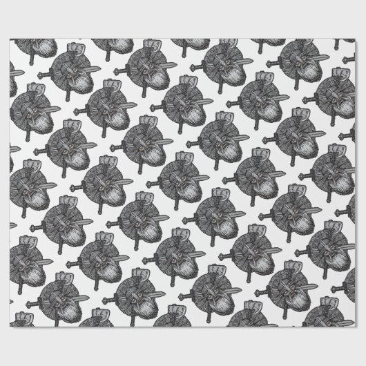 runicバイキングの人のドイツの北欧のnorse ラッピングペーパー (フラット)