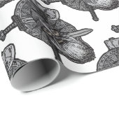 runicバイキングの人のドイツの北欧のnorse ラッピングペーパー (ロールコーナー)