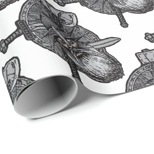 runicバイキングの人のドイツの北欧のnorse ラッピングペーパー (ロールコーナー)