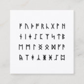 Runic Alphabet [Futhorc] スクエア名刺 (正面)