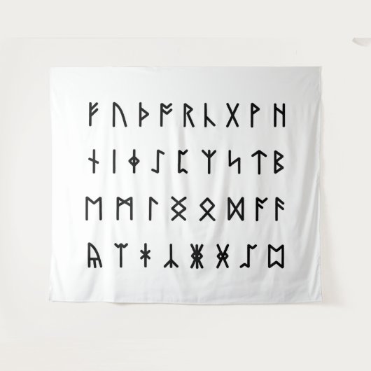 Runic Alphabet [Futhorc] タペストリー (正面(横))