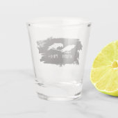 runic Odinのワタリガラスのカラスのバイキングの神話のrunes ショットグラス (裏面)