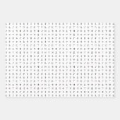 Runic Symbol White, Black & Red Wrap Sheet Set ラッピングペーパーシート (正面)