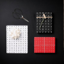Runic Symbol White, Black & Red Wrap Sheet Set