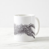 Runingだらしなく黒いテリアのマグ コーヒーマグカップ (正面右)