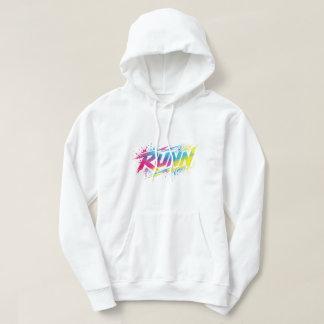RUNN ネオン ペイント スプラッター ストリートウェア グラフィック パーカー パーカ