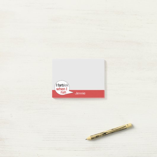 Runner おもしろい FARTlek © Post-It Notes ポストイット (デスク上)