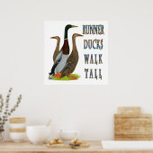 Runner Ducks Walk Tall ポスター (キッチン)