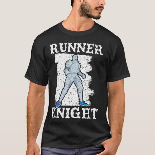 Runner Knight  Medieval Knighthood Warrior  1 Tシャツ (正面)