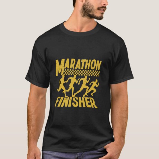 Runner MARATHON FINISHER Running Funny Marathon Tシャツ (正面)