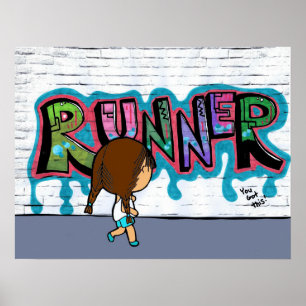 "Runner on the Streets" Poster ポスター