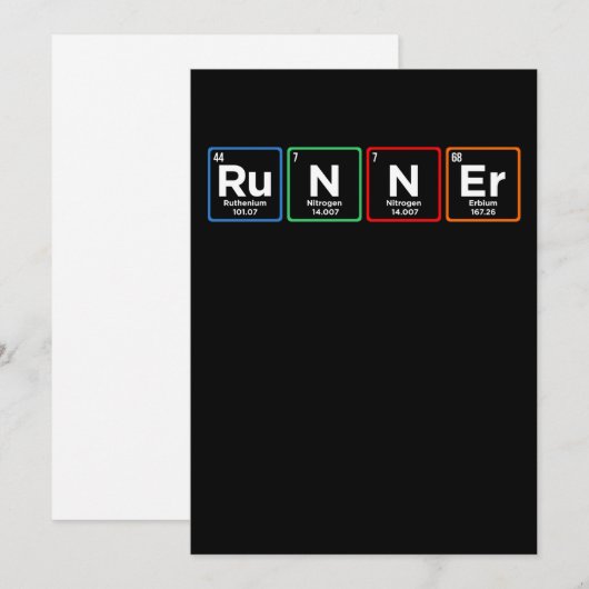 Runner Periodically Half Marathon Running Lover Gr サンキューカード (正面/裏面)