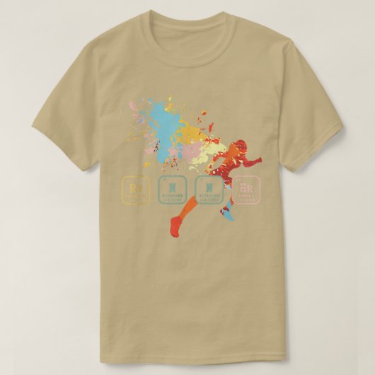 Runner Science Teacher Marathon Race Sprinter Biol Tシャツ (デザイン正面)