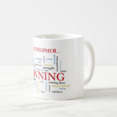 Runner with Words Personalized コーヒーマグカップ (正面右)