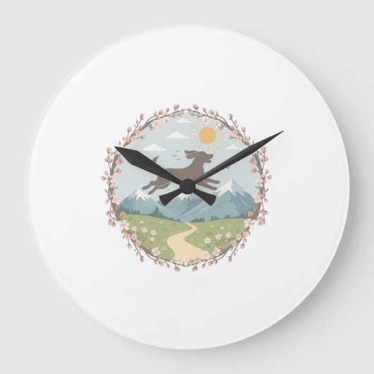 Runnig in Paradise ラージ壁時計 (正面)