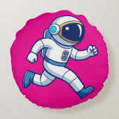 Running Astronaut Round Pillow ラウンドクッション (裏面)