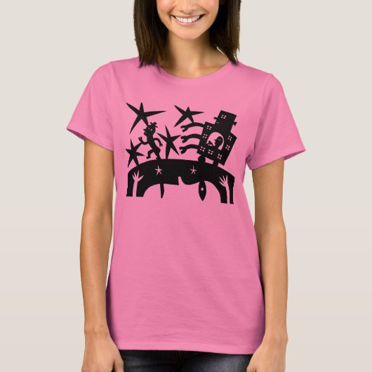 Running Away From A Robot Tシャツ (正面)