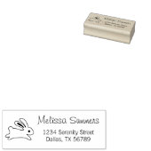 Running Bunny Rabbit Address ラバースタンプ (押印)