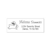 Running Bunny Rabbit Address ラバースタンプ (インプリント)