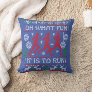Running Christmas Gift Idea What Fun It Is To Run クッション