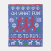 Running Christmas Gift Idea What Fun It Is To Run フリースブランケット (正面)