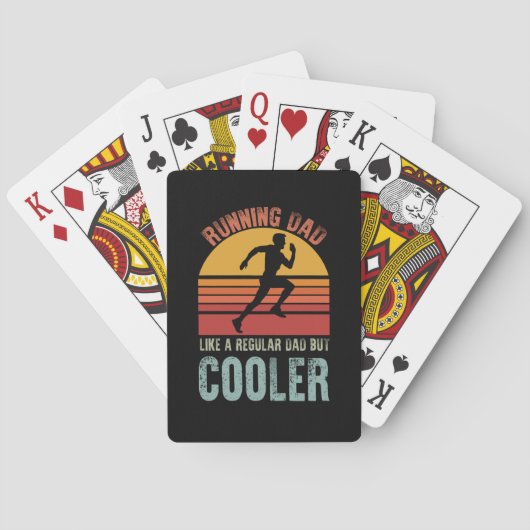 Running Dad Fathers Day Gift Marathon Runner Dad トランプ (裏面)