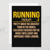 Running Definition Half Marathon Runner Fitness Gr サンキューカード (正面/裏面)