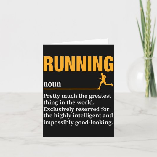 Running Definition Humor Marathon Funny Athlete Ru カード (正面)