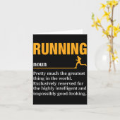 Running Definition Humor Marathon Funny Athlete Ru カード (黄色い花)