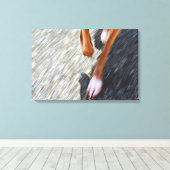 Running dog キャンバスプリント (インサイチュ (ウッドフロア))