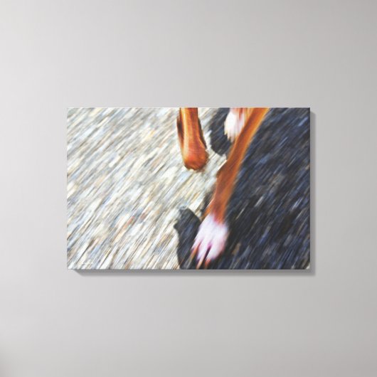 Running dog キャンバスプリント (正面)