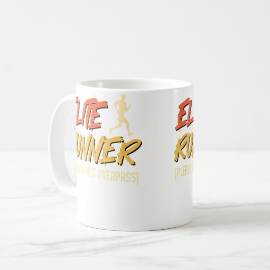 Running Elite Runner Please Do Not Pass Funny Mara コーヒーマグカップ (正面左)
