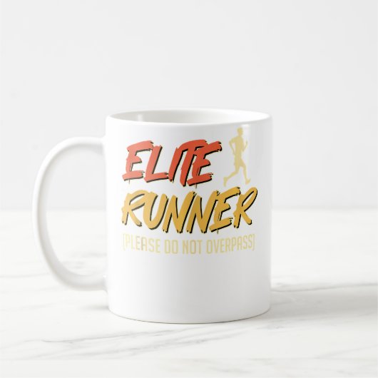 Running Elite Runner Please Do Not Pass Funny Mara コーヒーマグカップ (左)