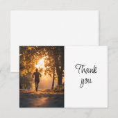 Running Event Marathon Volunteer Thank You サンキューカード (正面/裏面)