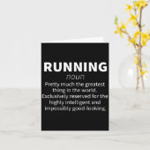 Running Funny Definition Funny 5k Marathon Runner カード (黄色い花)