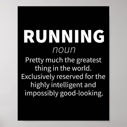 Running Funny Definition Funny 5k Marathon Runner  ポスター (正面)