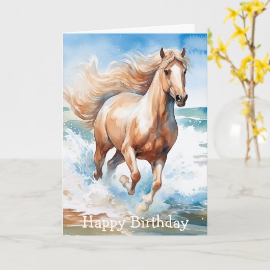 Running Horse カード (黄色い花)