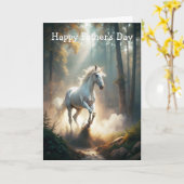 Running Horse Father's Day カード (黄色い花)