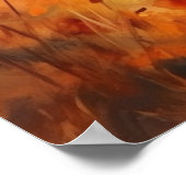 Running Horse in Autumn ポスター (角)