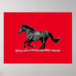 Running Horse Red Grey Pop Art ポスター<br><div class="desc">Freedom Calling - Running Wild Horse Poster Print - Horse Power Nature Animal Inspirational Motivational Posters - Pop Art Animal Image Artwork</div>