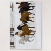 Running Horses on The Hideout Ranch ジグソーパズル (縦)