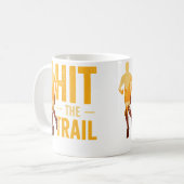 Running In Woods Trail Running Runner Jogging Jogg コーヒーマグカップ (正面左)
