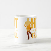 Running In Woods Trail Running Runner Jogging Jogg コーヒーマグカップ (中央)